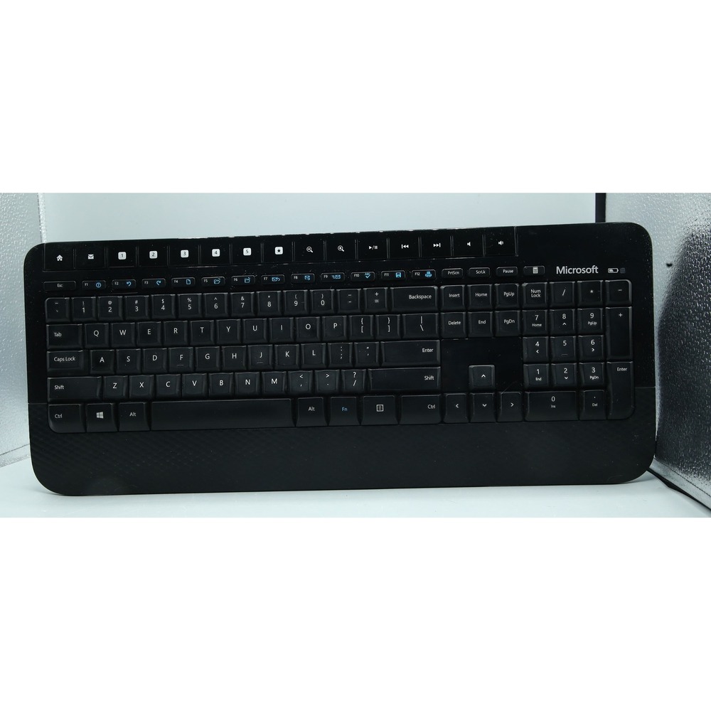 Microsoft Wireless Keyboard 2000 Model 1477 Black AES Encryption USB Receiver